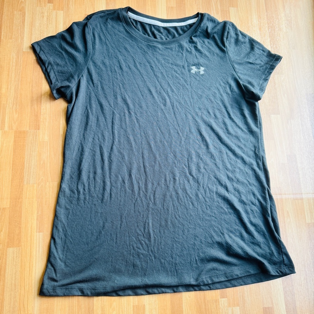 Under Armour, black T-shirt, women's size medium